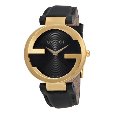 gucci interlocking watch black|gucci color changing watch.